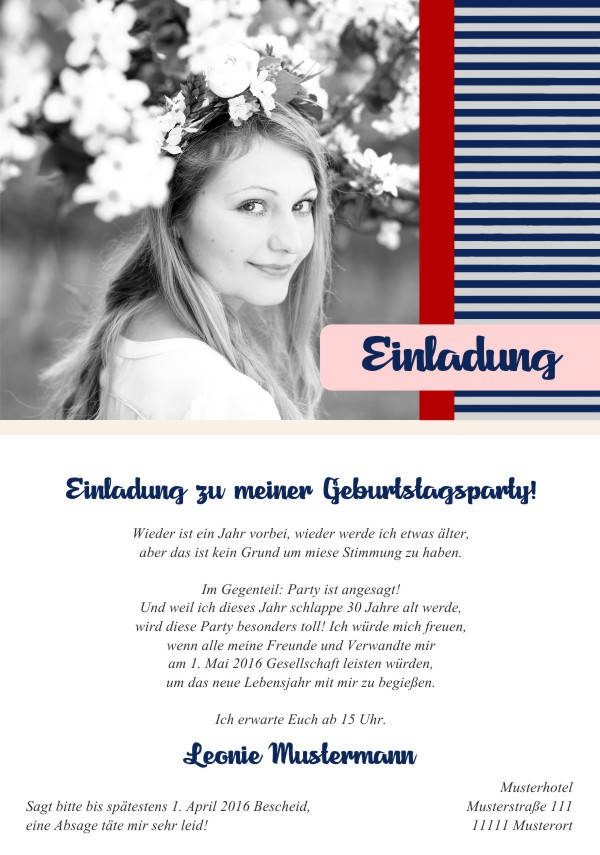 Maritime Geburtstagseinladungen Maritime Einladungskarten zum Geburtstag