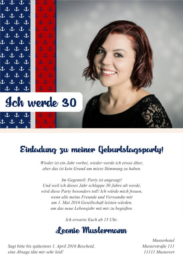 Maritime Geburtstagseinladungen Maritime Einladungskarten zum Geburtstag