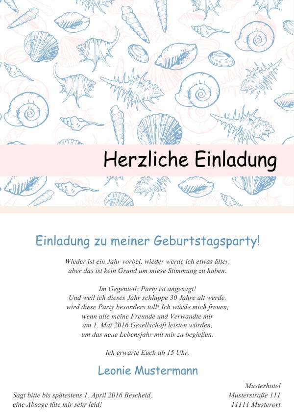 Maritime Geburtstagseinladungen Maritime Einladungskarten zum Geburtstag