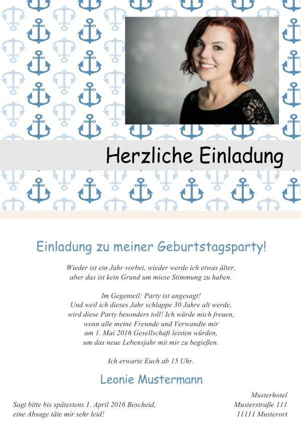 Maritime Geburtstagseinladungen Maritime Einladungskarten zum Geburtstag