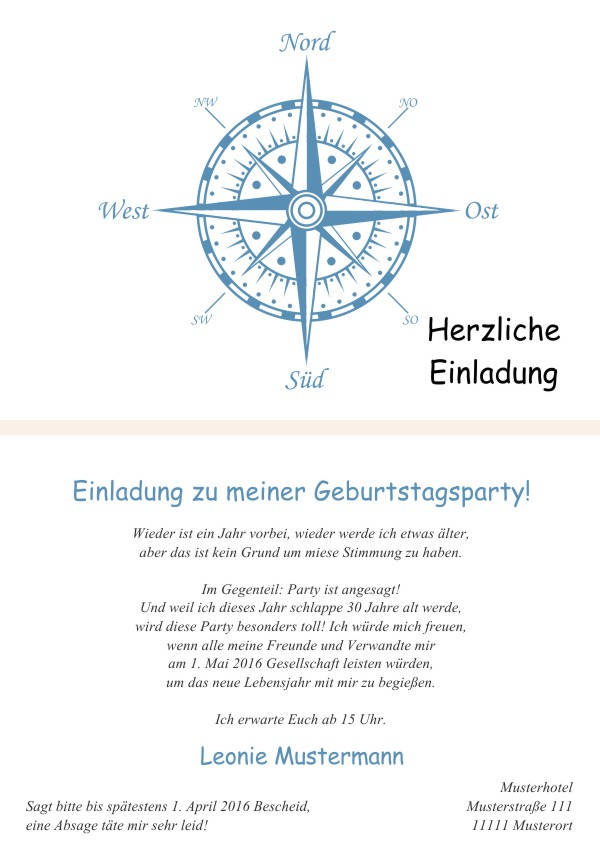 Maritime Geburtstagseinladungen Maritime Einladungskarten zum Geburtstag