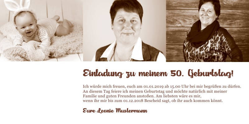 Originelle Einladungskarten zum 50 Geburtstag