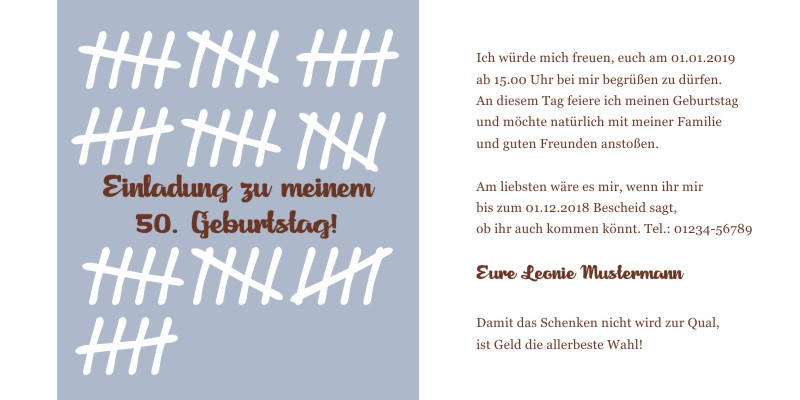 Beliebte Geburtstagseinladungen 50 Originelle Einladungskarten zum 50 Geburtstag