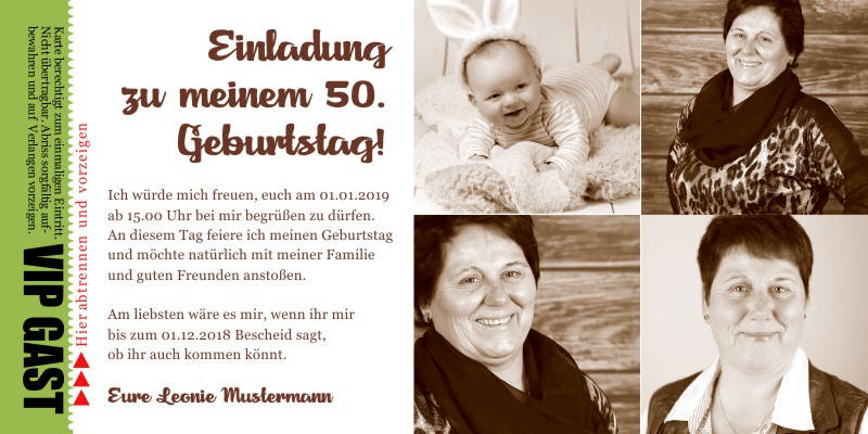 Originelle Einladungskarten zum 50 Geburtstag