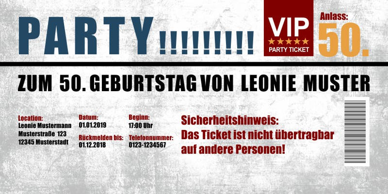 Beliebte Geburtstagseinladungen 50 Originelle Einladungskarten zum 50 Geburtstag