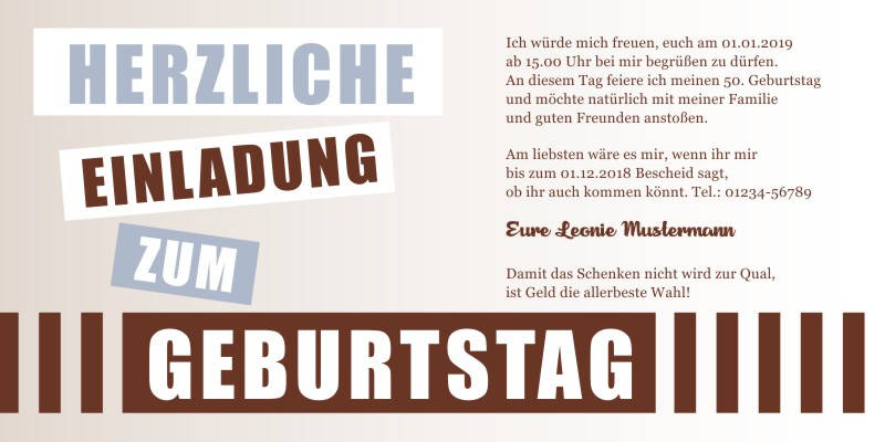 Beliebte Geburtstagseinladungen 50 Originelle Einladungskarten zum 50 Geburtstag