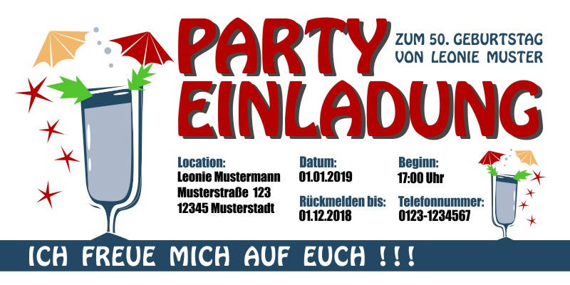 Beliebte Geburtstagseinladungen 50 Originelle Einladungskarten zum 50 Geburtstag