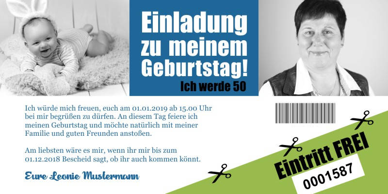 Originelle Einladungskarten zum 50 Geburtstag