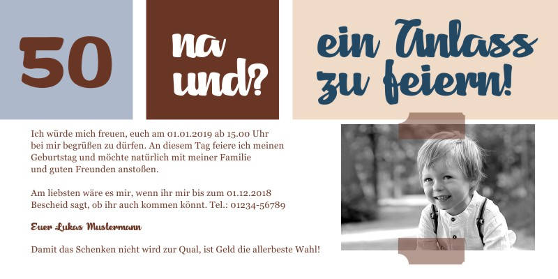 Beliebte Geburtstagseinladungen 50 Originelle Einladungskarten zum 50 Geburtstag