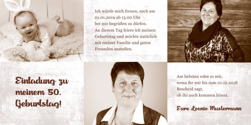 Beliebte Geburtstagseinladungen 50 Originelle Einladungskarten zum 50 Geburtstag