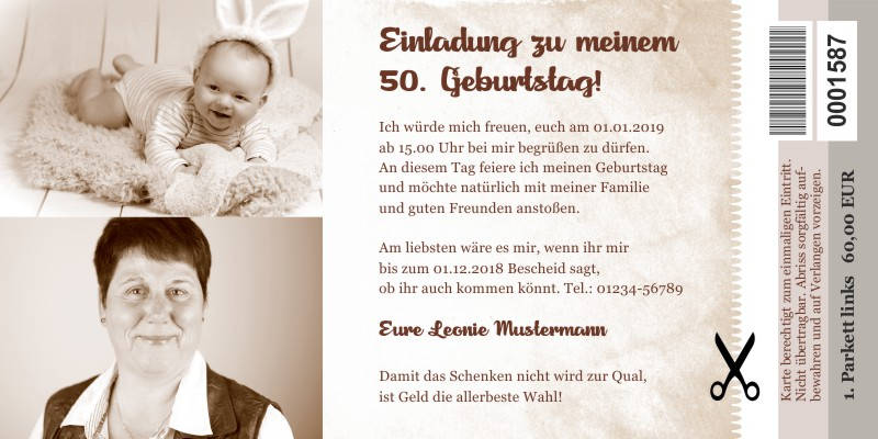 Originelle Einladungskarten zum 50 Geburtstag