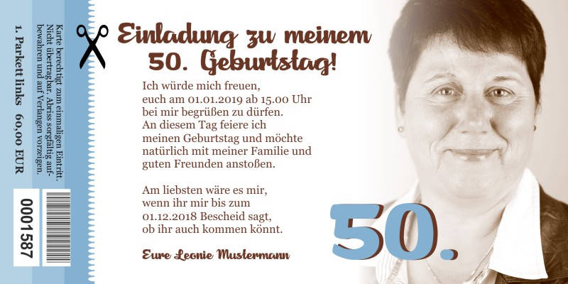 Beliebte Geburtstagseinladungen 50 Originelle Einladungskarten zum 50 Geburtstag