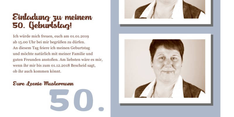 Originelle Einladungskarten zum 50 Geburtstag