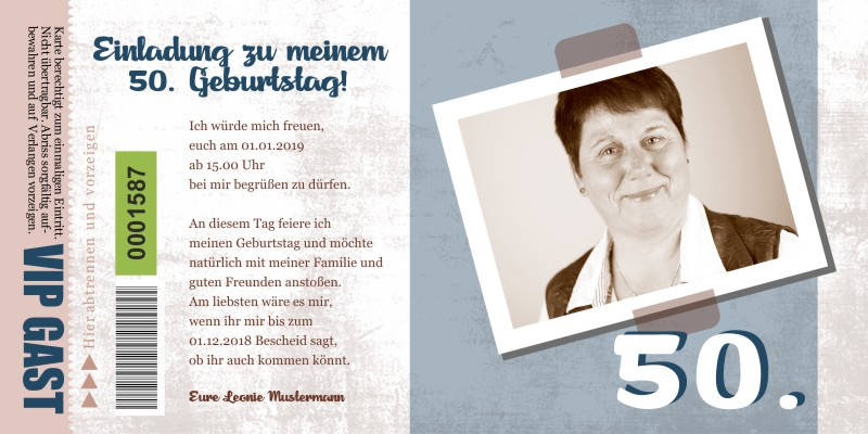Beliebte Geburtstagseinladungen 50 Originelle Einladungskarten zum 50 Geburtstag