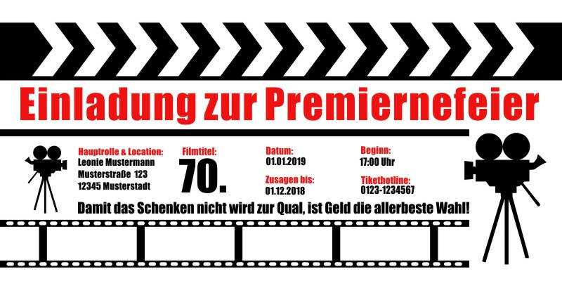 Beliebte Geburtstagseinladungen 70 Originelle Einladungskarten zum 70 Geburtstag