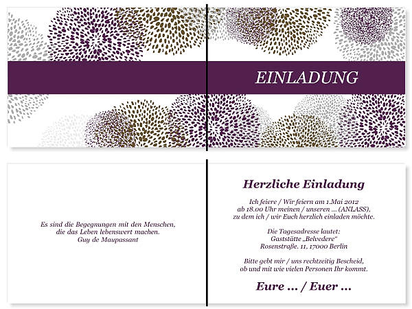 Individuelle Geburtstagseinladungen personalisierte Einladungen zum Geburtstag