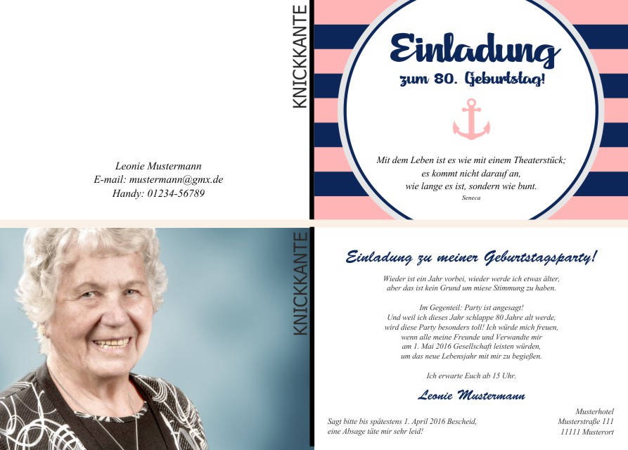 Maritime Geburtstagseinladungen Maritime Einladungskarten zum Geburtstag