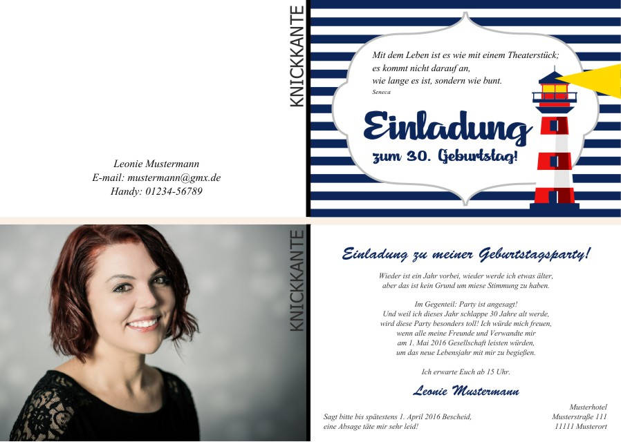 Maritime Geburtstagseinladungen Maritime Einladungskarten zum Geburtstag