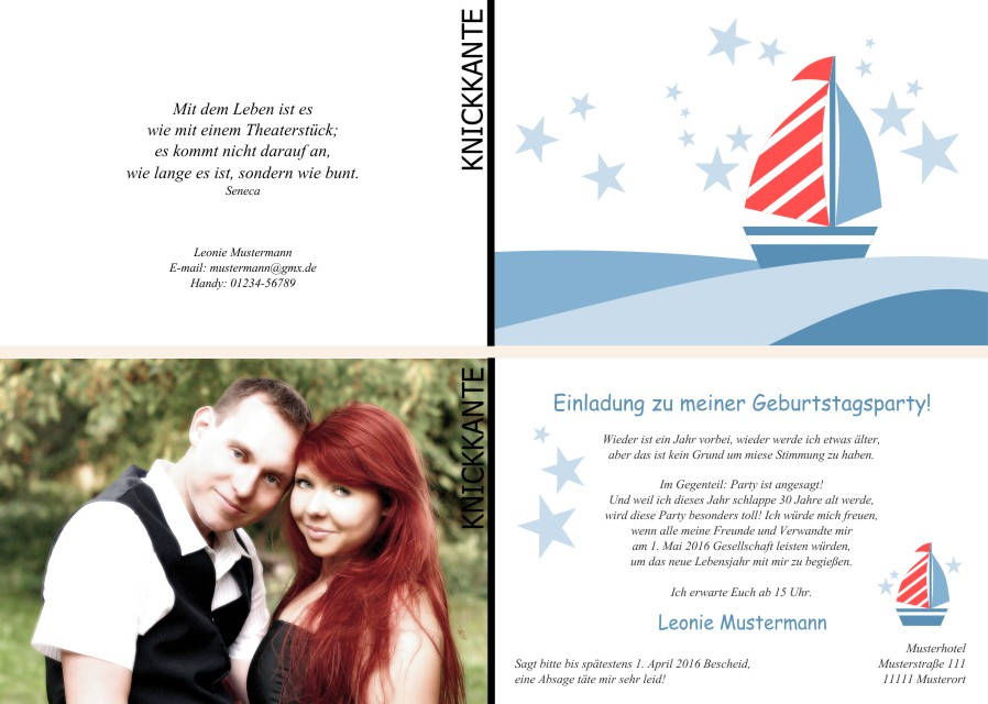 Maritime Geburtstagseinladungen Maritime Einladungskarten zum Geburtstag