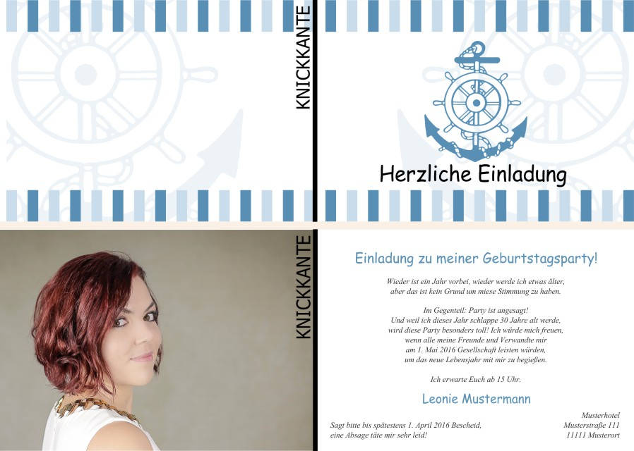 Maritime Geburtstagseinladungen Maritime Einladungskarten zum Geburtstag