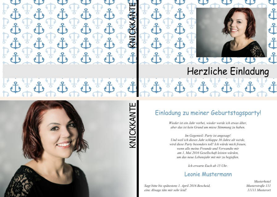 Maritime Geburtstagseinladungen Maritime Einladungskarten zum Geburtstag