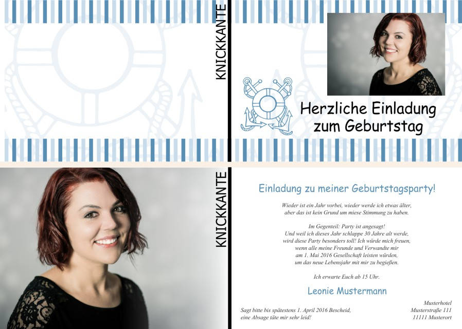 Maritime Geburtstagseinladungen Maritime Einladungskarten zum Geburtstag