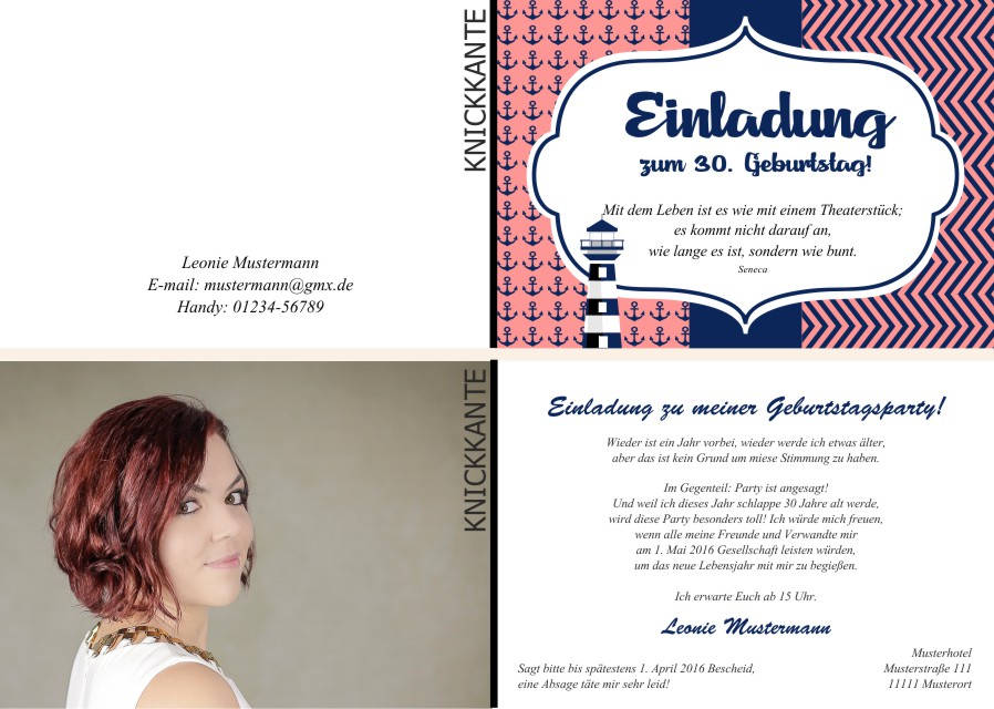 Maritime Geburtstagseinladungen Maritime Einladungskarten zum Geburtstag