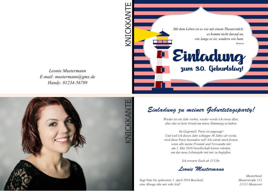Maritime Geburtstagseinladungen Maritime Einladungskarten zum Geburtstag