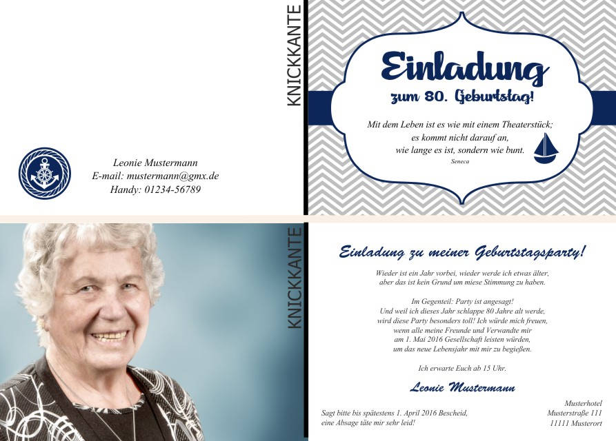 Maritime Geburtstagseinladungen Maritime Einladungskarten zum Geburtstag