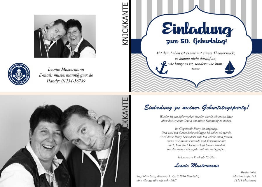 Maritime Geburtstagseinladungen Maritime Einladungskarten zum Geburtstag