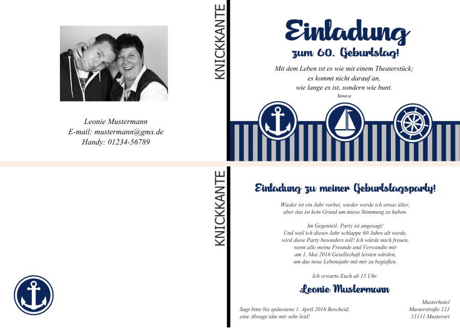 Maritime Geburtstagseinladungen Maritime Einladungskarten zum Geburtstag