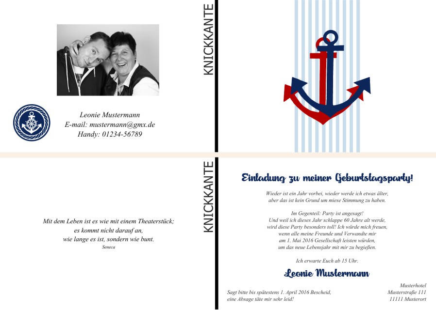 Maritime Geburtstagseinladungen Maritime Einladungskarten zum Geburtstag