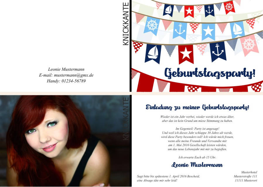 Maritime Geburtstagseinladungen Maritime Einladungskarten zum Geburtstag