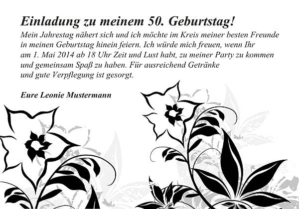 personalisierte Einladungen zum Geburtstag