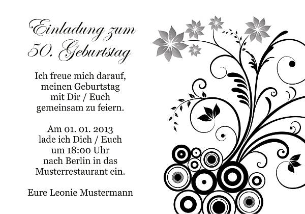 personalisierte Einladungen zum Geburtstag