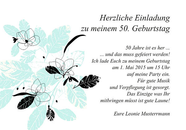 Individuelle Geburtstagseinladungen personalisierte Einladungen zum Geburtstag