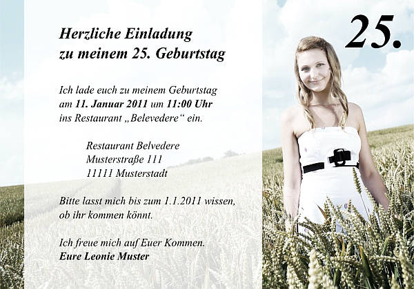 Individuelle Geburtstagseinladungen personalisierte Einladungen zum Geburtstag