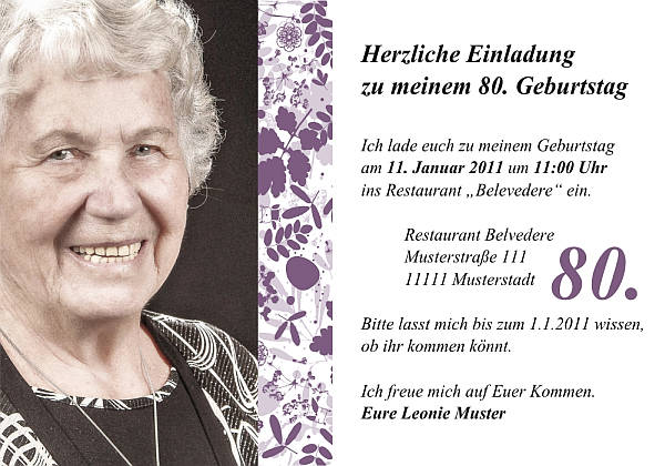 Individuelle Geburtstagseinladungen personalisierte Einladungen zum Geburtstag