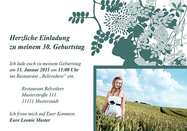 Individuelle Geburtstagseinladungen personalisierte Einladungen zum Geburtstag
