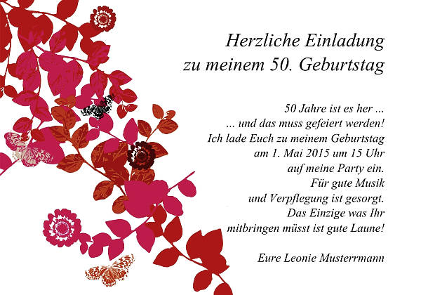 Individuelle Geburtstagseinladungen personalisierte Einladungen zum Geburtstag