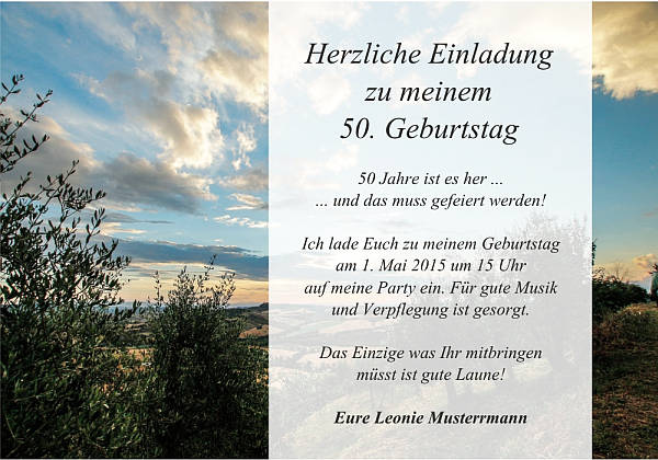 personalisierte Einladungen zum Geburtstag