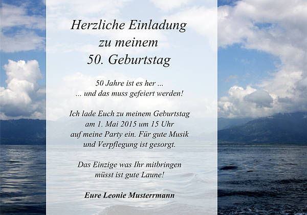 personalisierte Einladungen zum Geburtstag