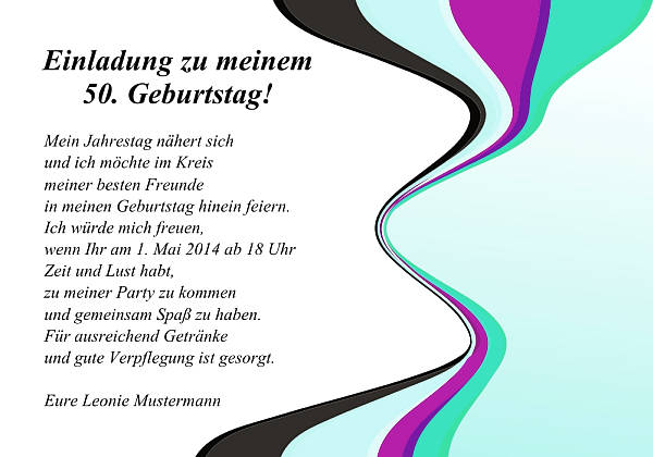 personalisierte Einladungen zum Geburtstag