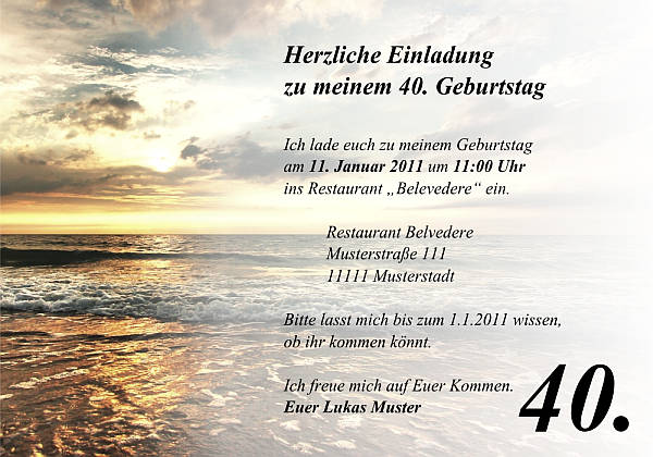 personalisierte Einladungen zum Geburtstag