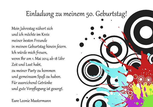 Individuelle Geburtstagseinladungen personalisierte Einladungen zum Geburtstag