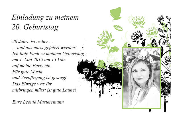 Individuelle Geburtstagseinladungen personalisierte Einladungen zum Geburtstag