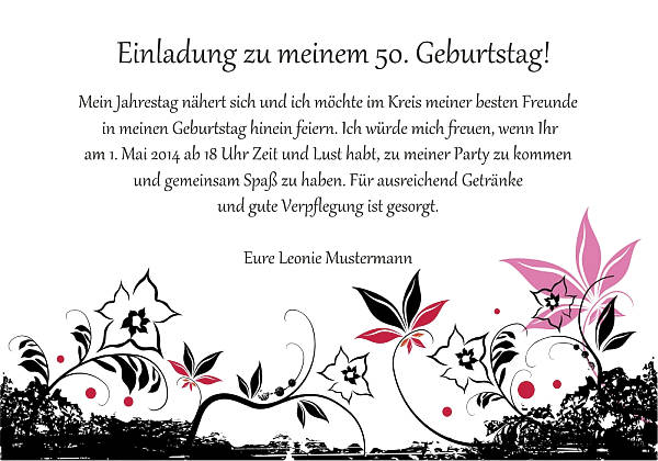 Individuelle Geburtstagseinladungen personalisierte Einladungen zum Geburtstag