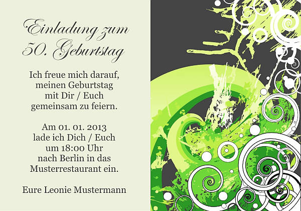 Individuelle Geburtstagseinladungen personalisierte Einladungen zum Geburtstag