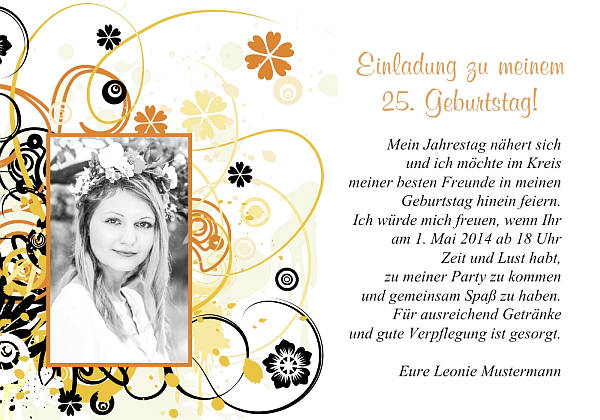 Individuelle Geburtstagseinladungen personalisierte Einladungen zum Geburtstag