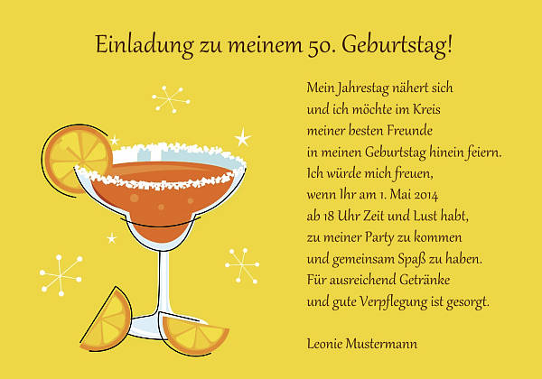 personalisierte Einladungen zum Geburtstag